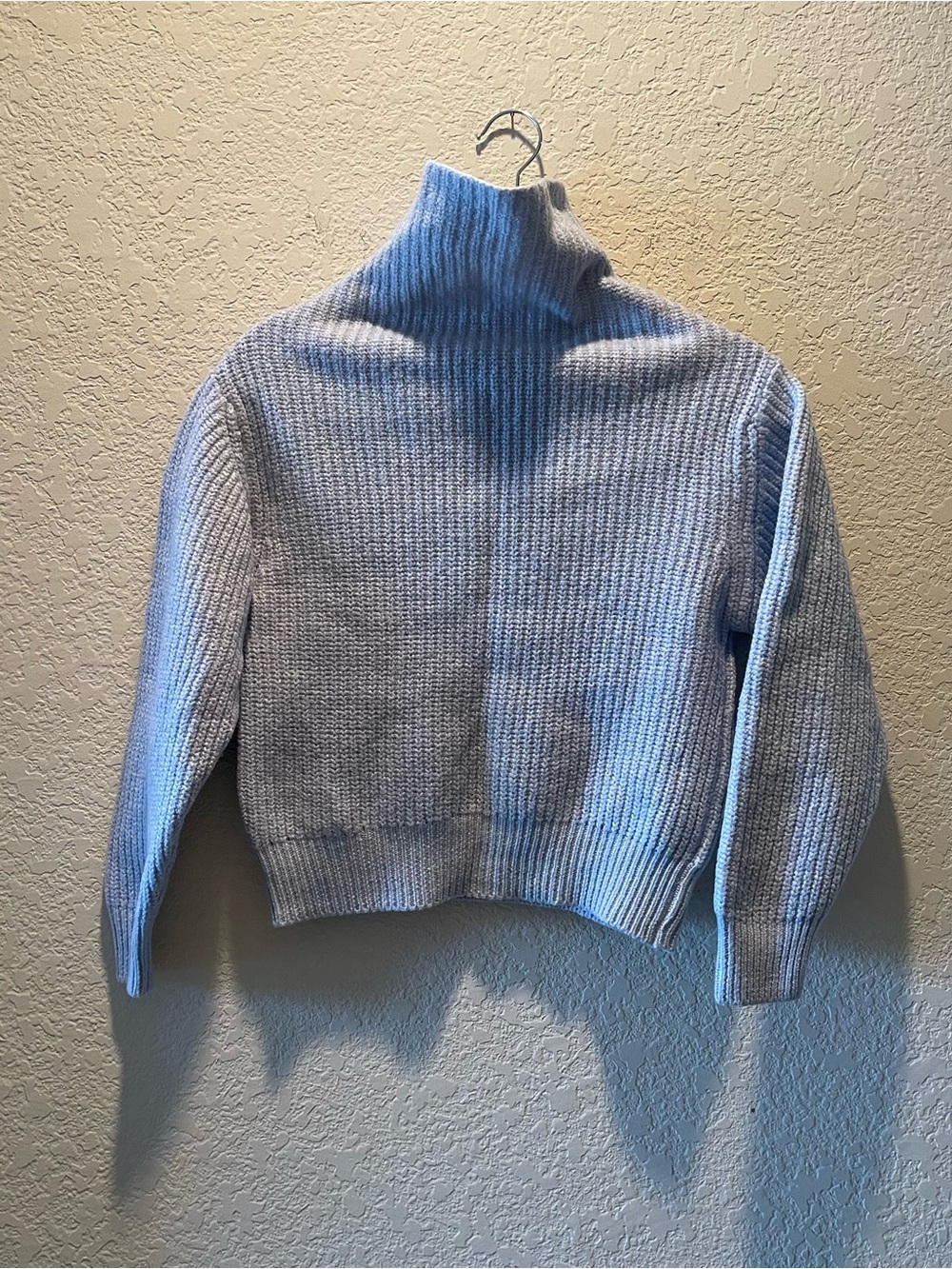 Wilfred thick 100% merino wool high neck textured pullover sweater, size XS